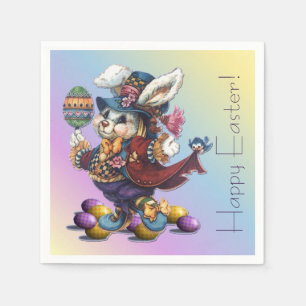 Vintage Tailcoat Easter Bunny Napkins