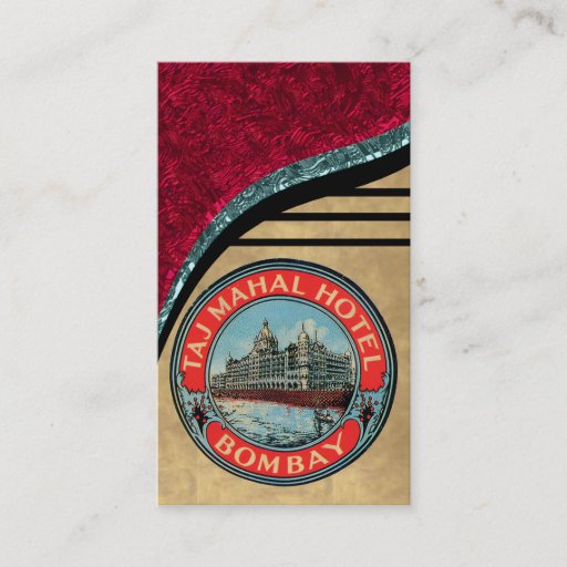 Customizable Vintage Taj Mahal Hotel Business Card