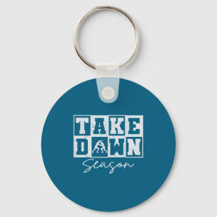 Vintage Take Down Season Wrestling Men Women Kids Keychain