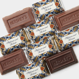 Vintage Talavera Azulejo blue tiles wedding favors