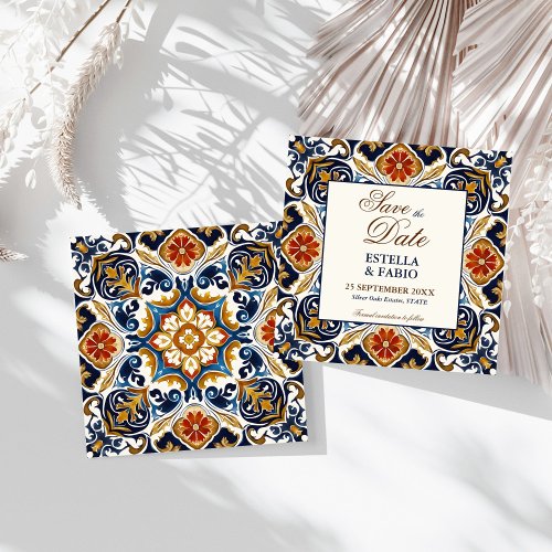 Vintage Talavera Azulejo wedding  Save The Date