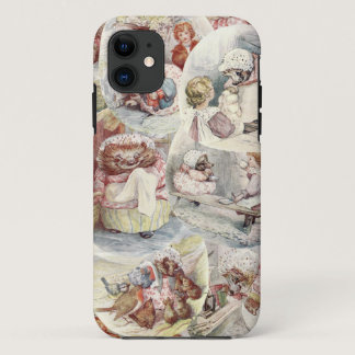 Vintage Tale of Mrs Tiggy Winkle Rustic Collage iPhone 11 Case