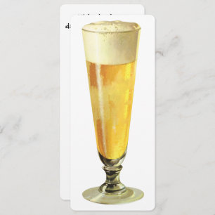 Vintage Tall Frosty Draft Beer, Dadchelor Party Invitation