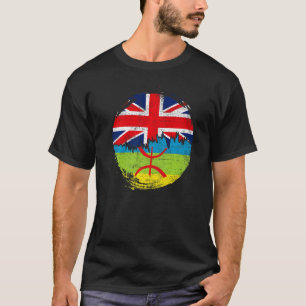 Vintage Tamazight with British Flag Roots Amazigh T-Shirt