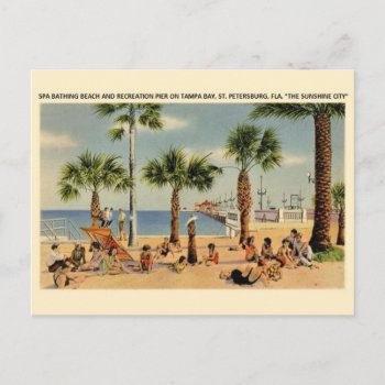Vintage Tampa Bay St. Petersburg Florida Post Card by RetroMagicShop at Zazzle