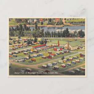 Vintage Tampa Florida Municipal Trailer Park Postcard