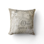 Vintage Tan Once Upon a Time Pillow