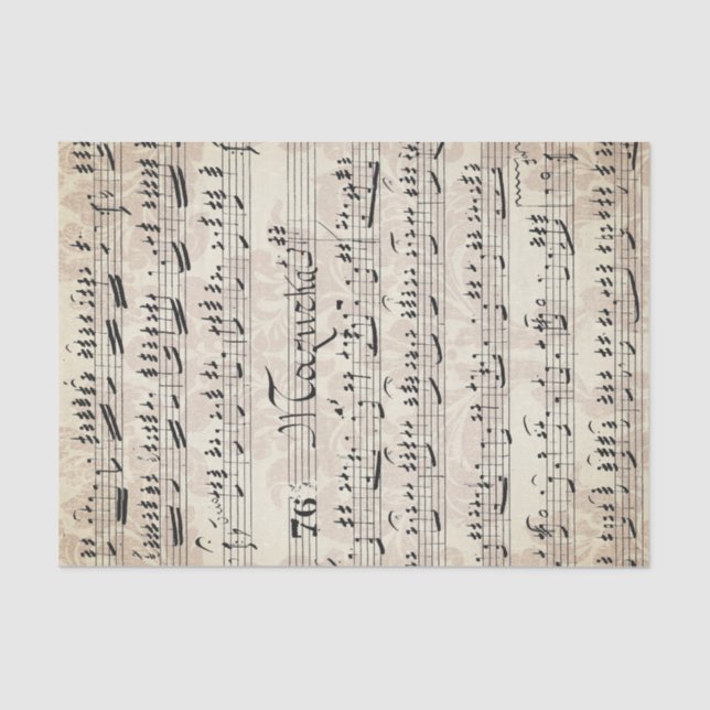 Vintage Tan Sheet Music Collage (Front)