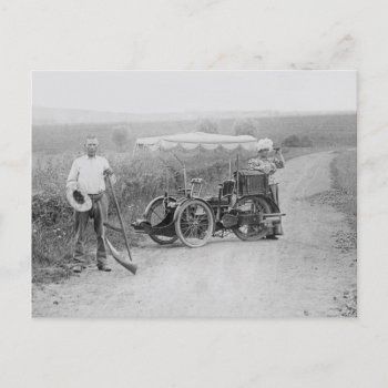Vintage Tandem 3-wheeler Postcard by Past_Impressions at Zazzle