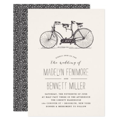 vintage tandem bicycle wedding