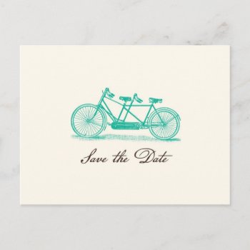 Vintage Tandem Bike Save The Date Postcard by ericar70 at Zazzle