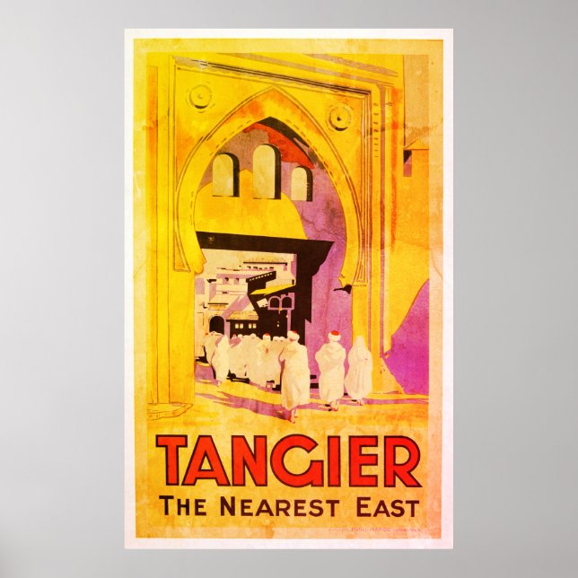 Vintage Tangier Travel Poster (Front)