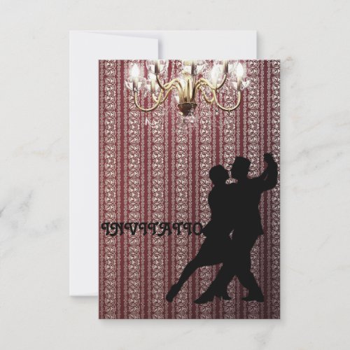 Vintage Tango Latin Dance Invitation