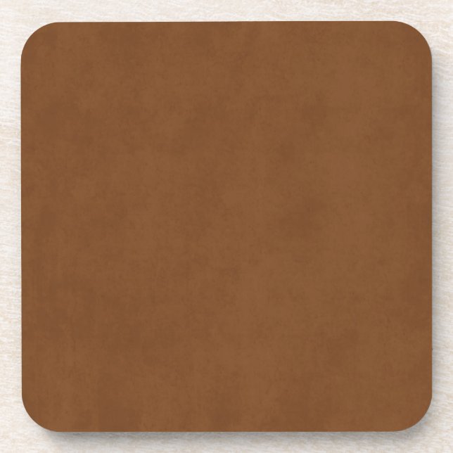 Vintage Tanned Leather Brown Parchment Template Beverage Coaster (Front)