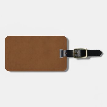Vintage Tanned Leather Brown Parchment Template Luggage Tag by SilverSpiral at Zazzle