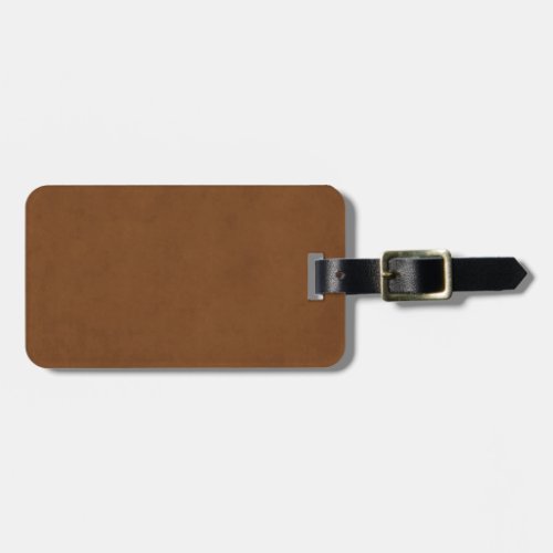 Vintage Tanned Leather Brown Parchment Template Luggage Tag