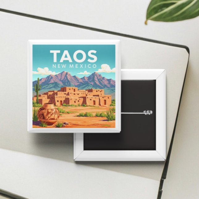 Vintage Taos New Mexico Button (Creator Uploaded)