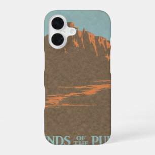 Vintage Taos Pueblos New Mexico, Travel Poster Art iPhone 16 Case