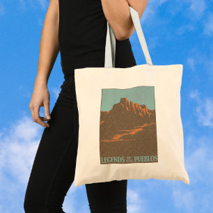 Vintage Taos Pueblos New Mexico, Travel Poster Art Tote Bag