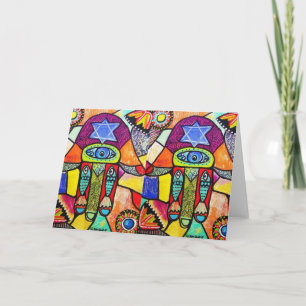 Vintage Tapastry Hamsa Card