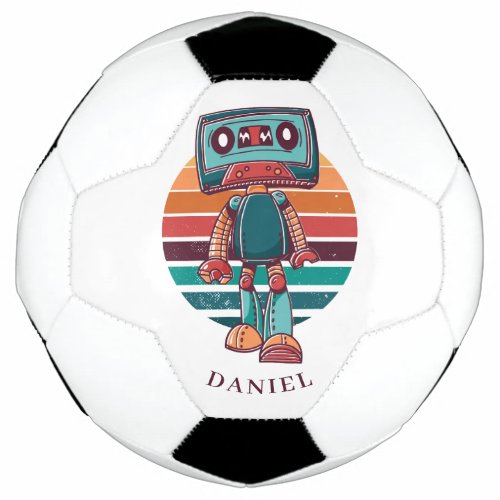 Vintage Tape Cartoon Design Soccer Ball