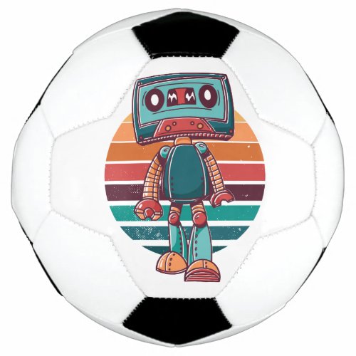 Vintage Tape Cartoon Design Soccer Ball