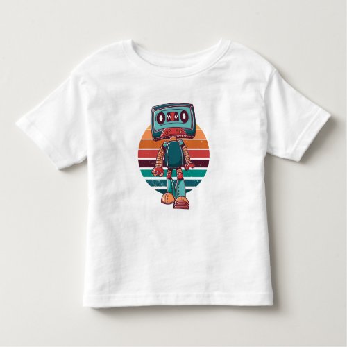 Vintage Tape Cartoon Design Toddler T_shirt