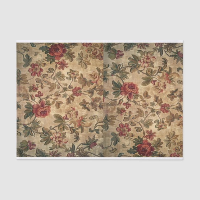Vintage Tapestry Decoupage Collage Ephemera Tissue Paper (Front)
