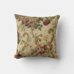 Vintage Tapestry Mauve Beige Green Pillow at Zazzle