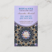 Vintage Tapestry New Age Holistic Business Card (Back)