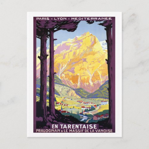 Vintage Tarentaise Valley France Alps Travel Postcard