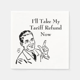 Vintage Tariff Refund Check Napkins