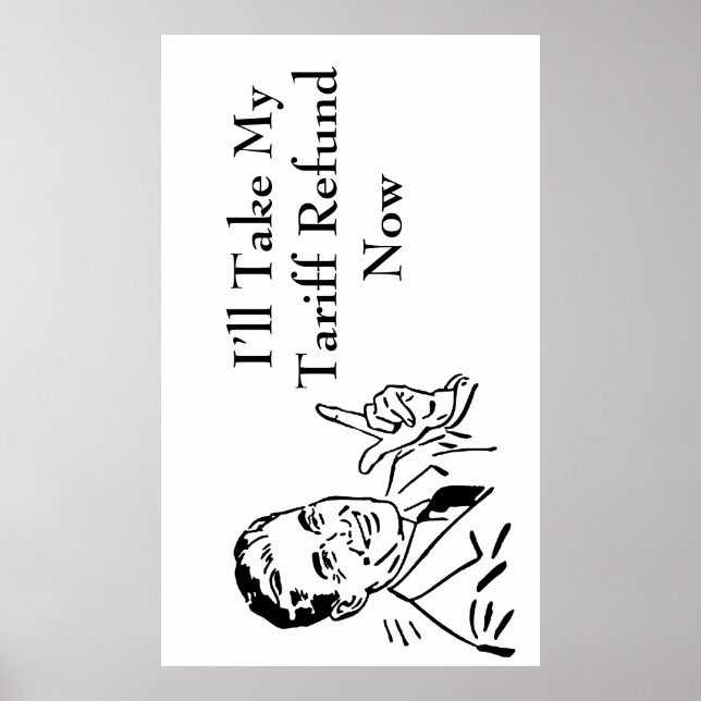 Vintage Tariff Refund Check Poster (Front)