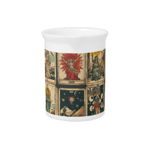 Vintage Tarot Beverage Pitcher