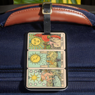 Vintage Tarot Card Trio Luggage Tag