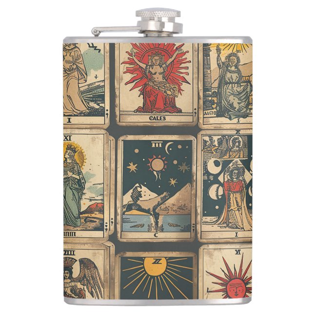 Vintage Tarot   Flask (Front)
