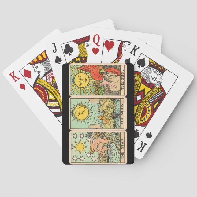 Vintage Tarot Trio Poker Cards (Back)
