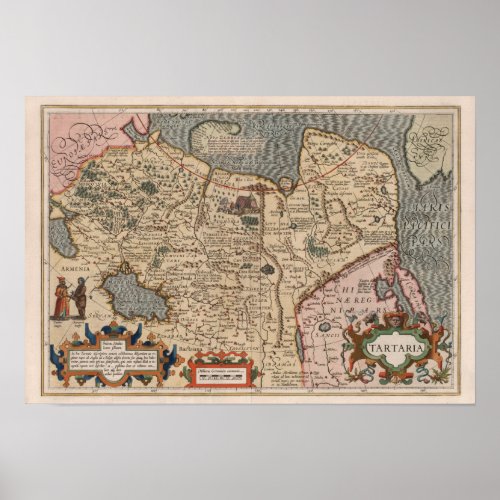 Vintage Tartary Map Poster