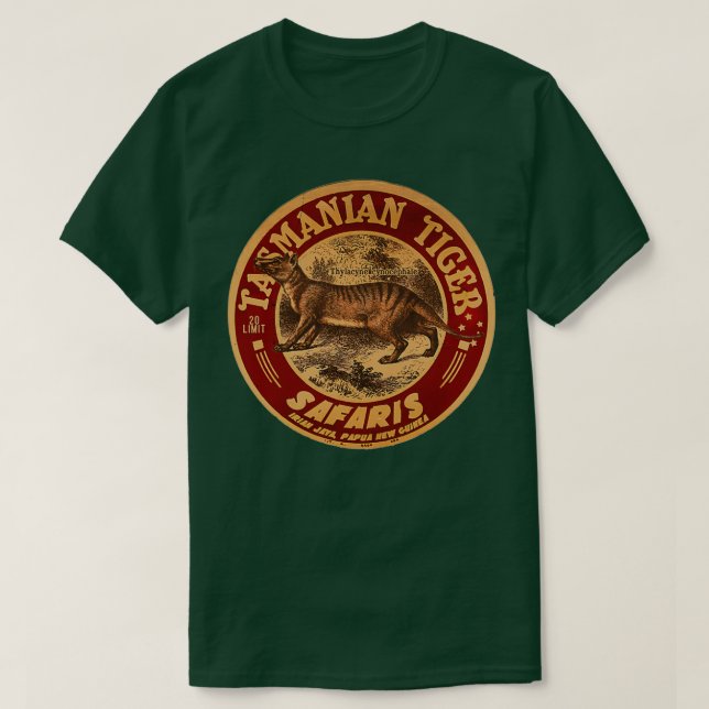 Vintage Tasmanian Tiger Safari T-Shirt (Design Front)
