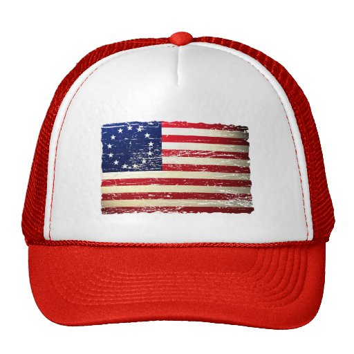 Vintage Tattered Betsy Ross American Flag Hat | Zazzle