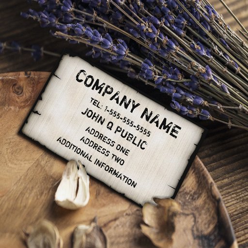 Customizable Vintage Tattered Business Cards
