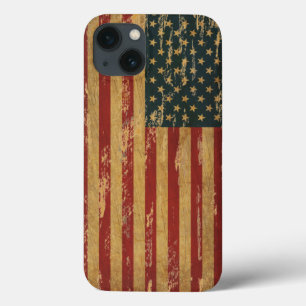 Vintage Tattered US Flag iPhone 13 Case