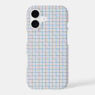 Vintage Tattersall Pink Cerulean Plaid iPhone 17 Case