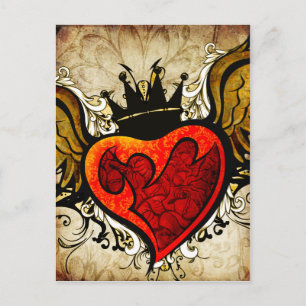 Vintage Tattoo Heart Urban Postcard