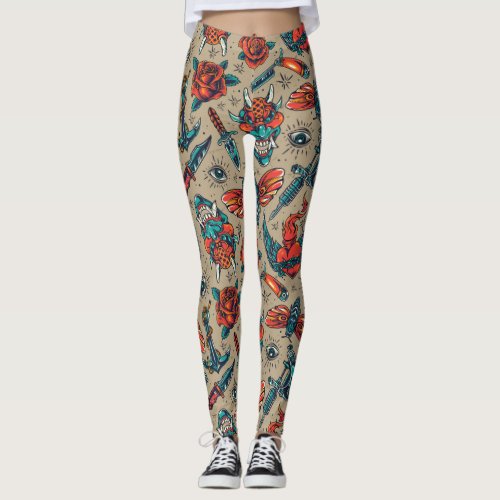 Vintage Tattoo Leggings