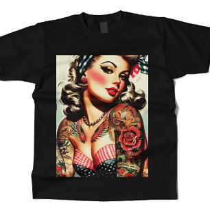 Vintage Tattoo Old School Pin-up T-Shirt