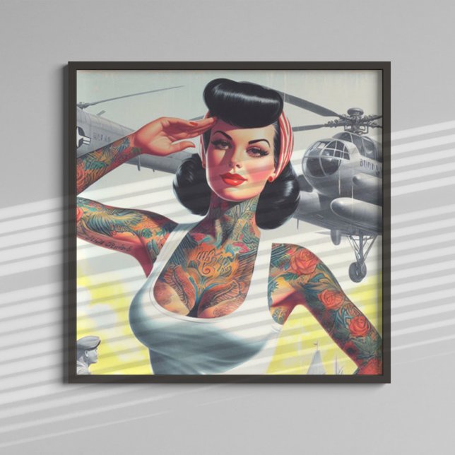 Vintage Tattoo Pinup Poster (Creator Uploaded)