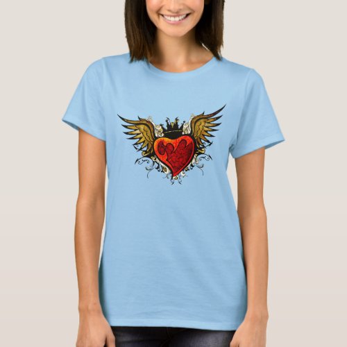 Vintage Tattoo Winged Heart  Shirt