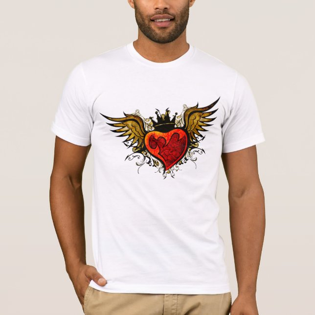Vintage Tattoo Winged Heart  Shirt (Front)