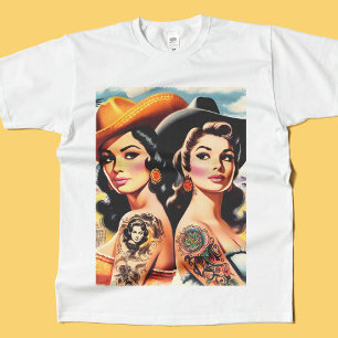 Vintage Tattooed Cowgirls T-Shirt